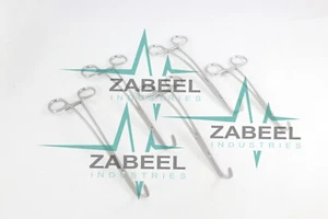 Juego de 5 abrazaderas tangenciales atraumáticas DeBakey-Satinsky cardiovascular - Imagen 1 de 6