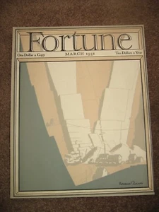 Portada original de la revista Fortune casi como nueva marzo 1931 cemento hormigón presa hidroeléctrica - Imagen 1 de 1