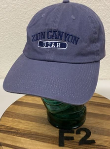 NUEVO SIN ETIQUETAS SOMBRERO ZION CANYON UTAH ACERO AZUL CORREA AJUSTABLE ¡¡NUNCA USADO!! F2 - Imagen 1 de 3