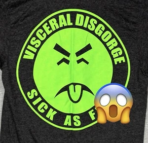 Visceral Disgorge Sick As F*** Shirt Size Medium Green Death Metal Band T Shirt - Picture 1 of 4