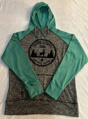 Sudadera con capucha gris manga larga Brown County State Park Indiana para mujer XXX grande Foto 1 de 4