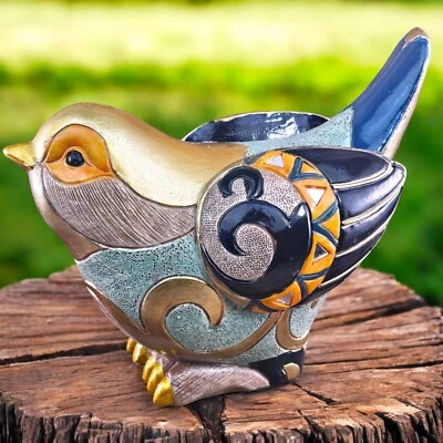 Estatua de gorrión de colección escultura hecha a mano Art Deco estatuilla mesa muestra resina Foto 1 de 4