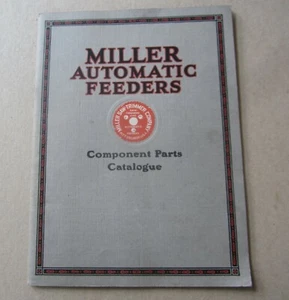 Old 1920's MILLER Saw-Trimmer AUTOMATIC FEEDERS - Parts Catalogue - Pittsburgh - Picture 1 of 4