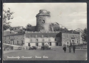 Cartolina Pontelandolfo Benevento Piazza Roma ANIMATA QB20 - Picture 1 of 1