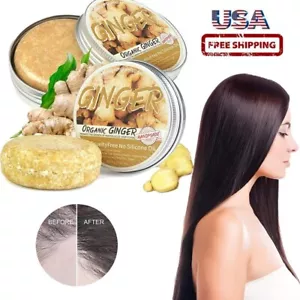 Ginger Hair Growth Shampoo Bar Soap hair Regrowth Anti Hair Loss damage repair - Picture 1 of 11