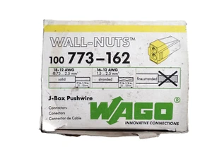 Wago 773-162 Junction Box 2 Pin Push Wire Connectors Box-100 - Picture 1 of 2