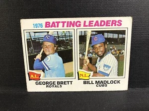 1977 Topps Batting Leaders George Brett/Bill Madlock #1 *VERY POOR* -A2O - Picture 1 of 2