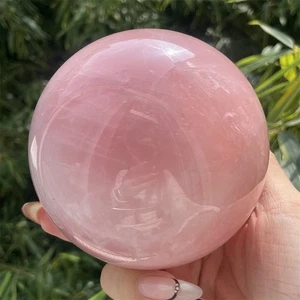 Bola de cuarzo rosa natural de 3,2 lb 4" decoración cristal curativo energía Reiki  - Imagen 1 de 15
