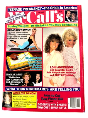 McCall’s Magazine May 1987 Loni Anderson Burt Reynolds Princess Yasmin - Image 1 of 4