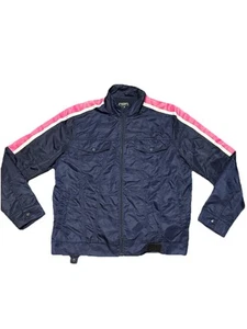 PRPS x Jim Jones Contrast Nylon Jacket Men’s Large Navy, Pink & White Stripes - Picture 1 of 7