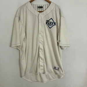 True Fan Tampa Bay Devil Rays Baseball Jersey Mens 2XL Embroidered Button MLB - Picture 1 of 10