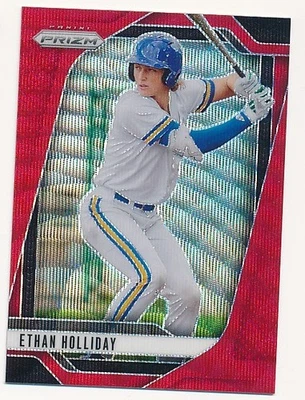 ETHAN HOLLIDAY 2025 RED WAVE PRIZM #82 BASEBALL MINT - Image 1 of 2