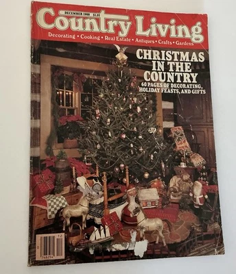 VTG,1988,Dec.Country Living,Christmas In The Country,60 Pg, Decor,Gifts,Holiday  - Image 1 of 4