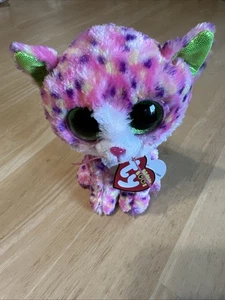 Ty Beanie Boos SOPHIE die Katze mit Glitzeraugen 6 Zoll Sitzsack Plüschtier Stofftier 2015 - Bild 1 von 9