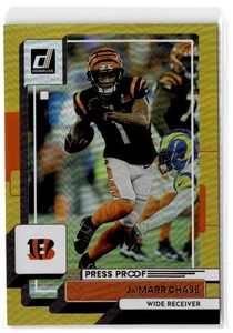 Donruss Ja'Marr Chase #196 2022 prueba de prensa premium Cincinnati Bengals - Imagen 1 de 2