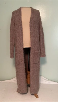 Cárdigan largo tórrido plumero suéter gris suave para mujer talla L 12 0 Foto 1 de 4