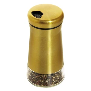Stainless Steel Salt and Pepper Shakers,Salt Shaker Clear Bottom Jar Bottle C... - Picture 1 of 6