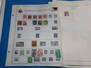 SAMMLUNG FRÜHE PHILIPPINEN BRIEFMARKEN auf Seiten - Bild 1 von 14