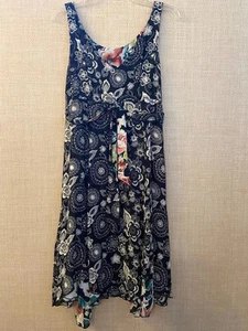 CABI sleeveless resersable dress size M black one side multicolor the other - Picture 1 of 12