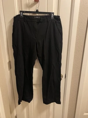 Tahari Dress Pants 12 Black Stretch Trousers Trouser Leg - Image 1 of 4