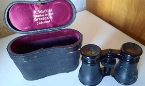 altes antikes Opernglas Optisches Institut A. Wachtel Dresden Jüdenhof mit Etui - Bild 1 von 8