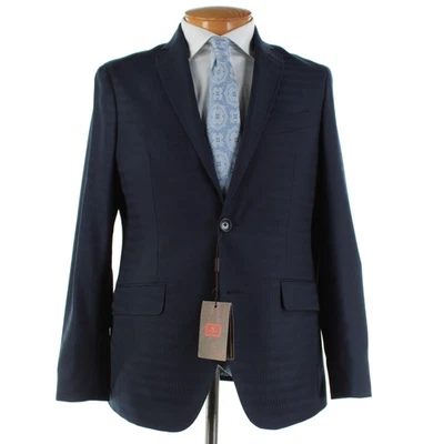 Traje de dos piezas Etro nuevo con etiquetas 100 % lana talla 50 (40 EE. UU.) en azul ondulado tonal Foto 1 de 4