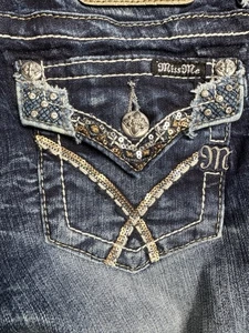 Miss Me Denim Embroidered Jeans Jasmine Skinny Women’s Size 25 STYLE NO:XV70659 - Picture 1 of 24