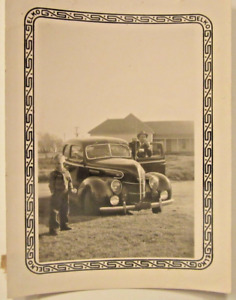 1939 FORD Standard Tudor Sedan, with four fog lights, b&w 1940's photo, 4"x3"