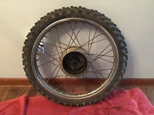 1975 Yamaha DT175 Front Wheel with tire  - Picture 1 of 6