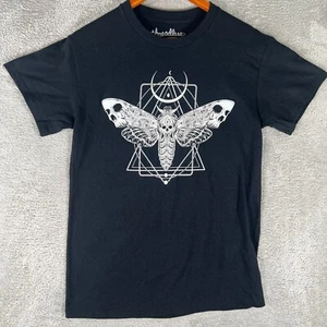 Gothic T-Shirt Adult Small Black Occult Moon Graphic Tee Witchy Alt Aesthetic - Picture 1 of 7