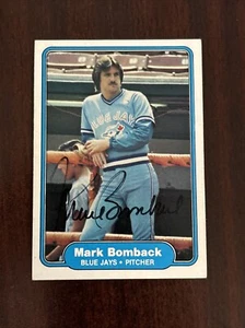 1982 Fleer #610 Mark Bomback AUTO Autograph Signed Toronto Blue Jays - Picture 1 of 2