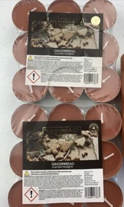 1 X WICKFORD CO SCENTED TEA LIGHTS PACK OF 18 -GINGERBREAD ) SOY WAX TEA LIGHTS - Picture 1 of 1
