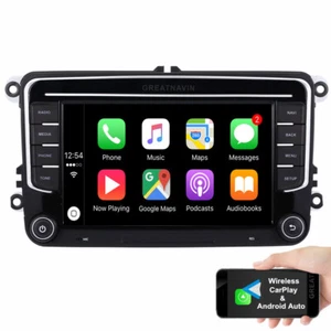 für VW Golf MK5 MK6 Transporter T5 Autoradio CarPlay GPS Sat Navigator +BT WIFI - Bild 1 von 15