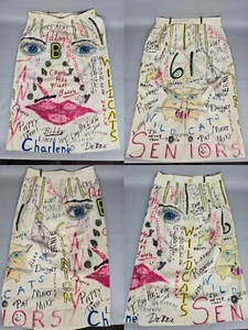 Amazing Vintage 1960's Senior Cords Corduroy Skirt - Clinton Indiana Wildcats - Picture 1 of 15