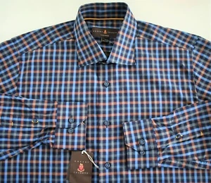 $248 New ROBERT TALBOTT TAILORED Multi CHECK Print 100% COTTON DRESS Shirt M - Picture 1 of 10