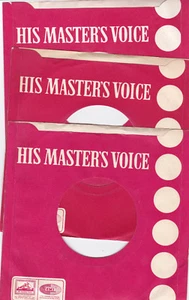 HIS MASTER'S VOICE X 3-COMPANY RECORDS SLEEVES-GREEK - ORIGINAL EX +++ - Picture 1 of 2