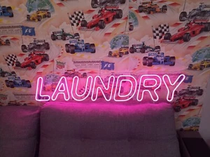 Laundry inscription neon sign(size 40" - Picture 1 of 13