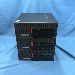 Lot of 3 Lenovo ThinkCentre M710e Desktops-i5-7400, 16GB RAM, 256GB SSD - Win11 - Picture 1 of 7