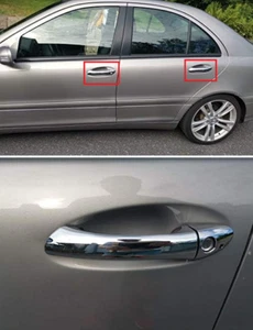 Cover maniglie Classe C W203 2001-2007 in abs cromo per Mercedes E 211 cromate - Foto 1 di 4