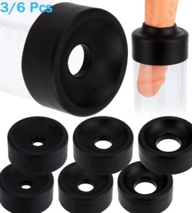 3/6Pcs Set Penis Pump Ring Men Vacuum Silicone Accessory Prolong Sex Toy Prolong - Picture 1 of 13