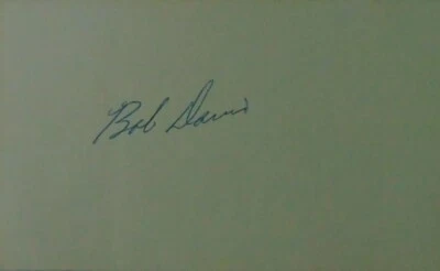 "San Diego Padres" Bob Davis Hand Signed 3X5 Card COA - Image 1 of 2