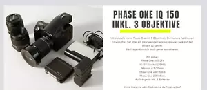 Phase One IQ 150 inkl. 3 Objektive - Bild 1 von 1