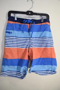 Patagonia Striped Wavefarer® Board Shorts BOYS 16 28x10 Blue Orange - Picture 1 of 12