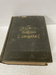 Antique 1892 Webster's Unabridged Dictionary Words History English Language Book - Picture 1 of 12