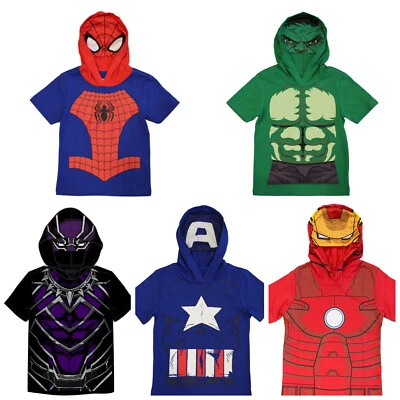 Marvel Avengers☆Toddler & Little Boys' Hero Costume Hooded T-Shirts ☆ Sizes 2T-7 - Image 1 of 4