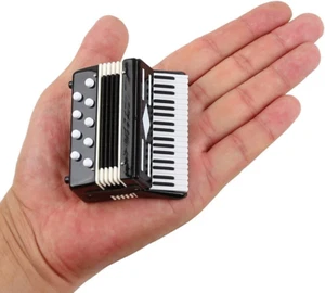 Miniature Accordion with Case Mini Musical Instrument Accordion Replica Collecti - Picture 1 of 12