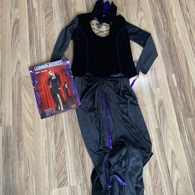 Bat Noir Adult Womens Costume Sexy Black Dress  Party Halloween Batgirl Large￼ - Image 1 of 4