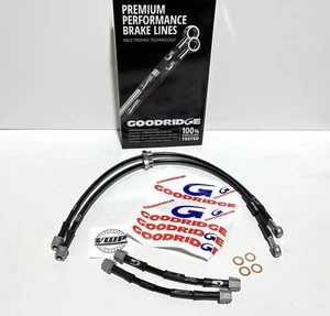 Goodridge Stainless Steel Braided Brake Hoses Kit Black for VW Golf MK3 VR6 95on - Picture 1 of 9