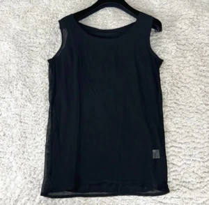 ISSEY MIYAKE me Black Pleated Sheer Top Set Sleeveless & Short Sleeve FREE Size - Picture 1 of 11