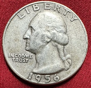1956-D Over S RPM Ghost S Above D 25 Cent Washington Quarter 90% SILVER - KM#164 - Picture 1 of 6
